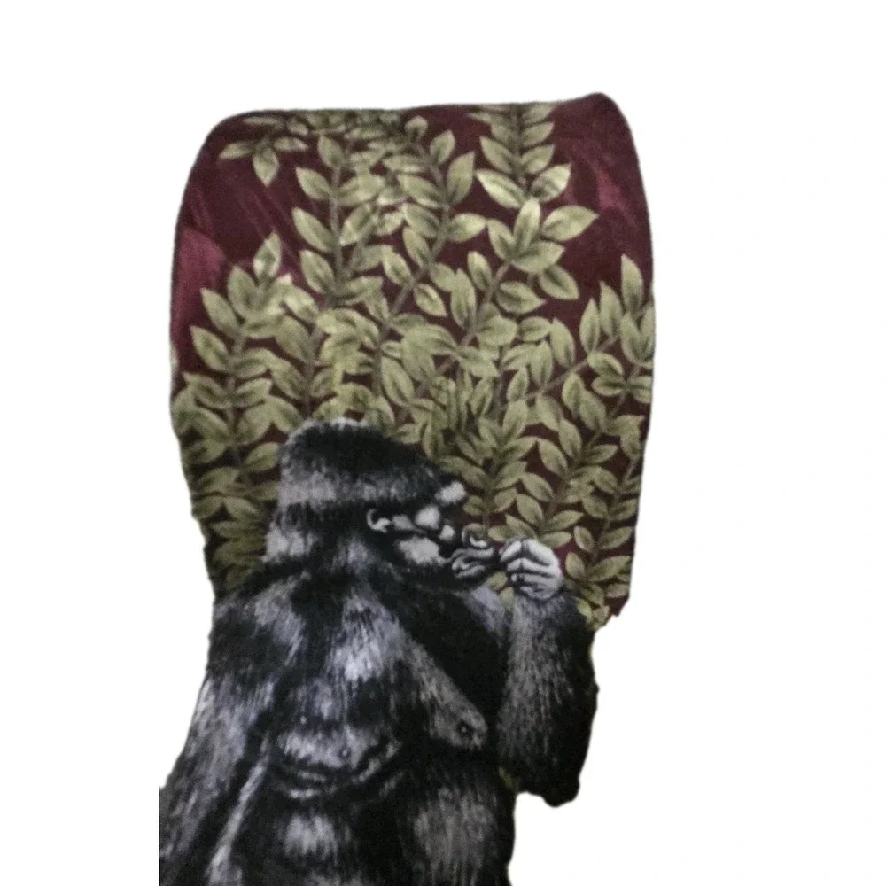 Vintage Endangered Species Gorilla‎ Silk Tie USA Jungle Animal Novelty